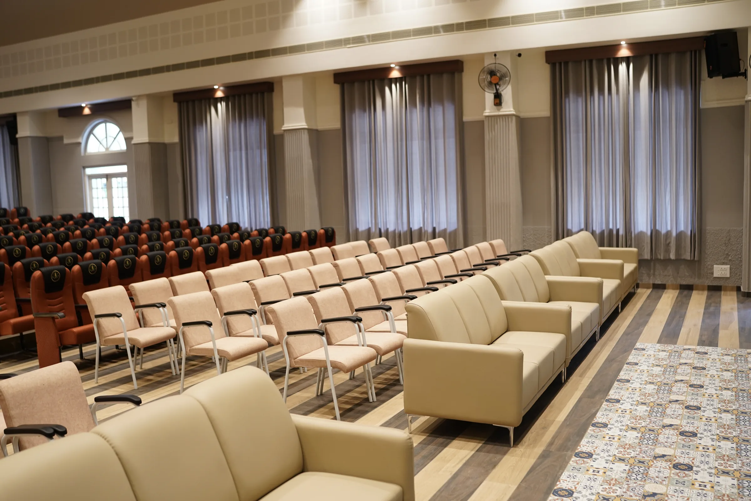 Acoustic Ceiling & Chandeliers